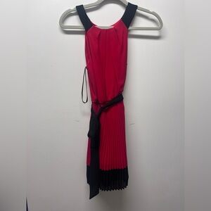 I.N. San Francisco Red and Black Pleated Dress